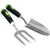Draper 88806 e 88807 Set forchetta e cazzuola in Acciaio al Carbonio, Nero