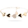 Freddy Bracciale in acciaio dorato con cuori e strass