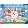 Ravensburger Peppa Pig Tell The Time 60 Piece Clock Jigsaw Puzzle for Kids Age 4 Years Up - Moveable Hands