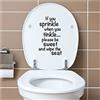 Finest Folia Adesivo decorativo per WC, coperchio per WC, bagno e bagno, con scritta divertente (K153-04 if you sprinkle)