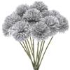M METERXITY 12-Pz Fiori a Sfera Crisantemo Artificiale, 11 Bouquet Ortensie Finte In Seta Real Touch Fiori Finti per Casa/Matrimonio/Natale/Party/Giardino Ufficio [Argento]