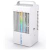 GWFBLID Condizionatore Portatile Silenzioso con Oscillazione 70º 900ML Raffrescatore d'Aria con 3 velocità 2 modalità di Nebbia 2-8H Timer e 7 LED Mini Condizionatore Portatile per Camera e Ufficio