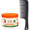 Amara Cantu Kids - Balsamo Leave-In da 283,5 g e pettine Amara a denti larghi per ricci - Balsamo senza risciacquo Cantu per idratazione, lucentezza e districamento facile - ideale per prodotti per capelli
