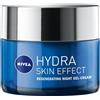 NIVEA Hydra Skin Effect Rigeneration Night Gel (50ml), leggero gel viso serale caricato di acido ialuronico, idratante viso a base di gel fornisce idratazione 72H