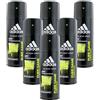 Adidas Set 6 ADIDAS Deodorante Spray Pure Game 150 Ml Igiene E Cura Del Corpo