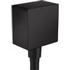 hansgrohe FixFit Uscita a muro Square con valvola antiriflusso, nero opaco, 26455670