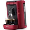 Philips Senseo Maestro Macchina per caffè a cialde con capacità di caffè e funzione memoria, serbatoio acqua da 1,2 litri, prodotto verde, colore: Rosso (CSA260/90)