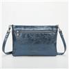Mimi Mua BORSA A BUSTA EFFETTO LAMINATO BLU