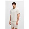 BOSS per uomo. 50540567 Maglietta bianca con struttura [3246251], Bianco, Casual, Cotone, Manica corta