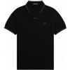 Fred Perry per uomo. [M3600] Polo M3600 nera, Nero, Casual, Cotone, Manica corta