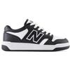 New Balance unisex per bambino. PSB480V1 Scarpe da ginnastica 480 bianche, nere [3127017], Nero, Bianco, Basso, Stringhe, Casual, moda per b