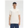 Fred Perry per uomo. [M6000] Polo tinta unita M6000 bianco sporco, Casual, Cotone, Manica corta
