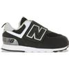 New Balance unisex per bambino. NW574V1 Scarpe da ginnastica 574 New B nere [3123395], Nero, Basso, Velcro, Casual, moda per bambini