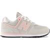 New Balance unisex per bambino. PC574V1 Scarpe da ginnastica in pelle rosa core 574 [3126942], Basso, Stringhe, Casual, moda per bambini