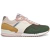 Pepe Jeans per donna. [PLS40022] Scarpe da ginnastica verdi London Urbans, Basso, Stringhe, Casual, Multicolore