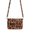 Just Cavalli per donna. [77RA4BBA_ZS766] Borsa con scritta in metallo marrone, Casual, Poliestere