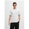 BOSS per uomo. 50532432 T-shirt bianca comoda e comoda [3192407], Bianco, Casual, Cotone, Manica corta