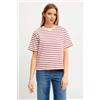 Weekend Max Mara per donna. [2515941042600] Maglietta a righe rosse multicolori, Rosso, Casual, Cotone, Manica corta