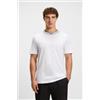 BOSS per uomo. 50552029 Maglietta con colletto a righe bianche [3283909], Bianco, Casual, Cotone, Manica corta