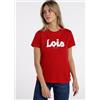 Lois Jeans per donna. [422052140] Maglietta, Rosso, Casual, Cotone, Manica corta