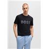 BOSS per uomo. 50530990 Maglietta con logo grande blu navy [3236583], Casual, Cotone, Manica corta