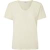 Pepe Jeans per donna. [PL505953] T-shirt Fabiana bianco sporco, Casual, Cotone, Manica corta
