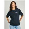 Pepe Jeans per donna. [PL505969] Maglietta Gracie blu scuro, Casual, Manica corta, Cotone biologico, Sostenibile, Navy
