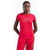 Armani Exchange per donna. [XW000315AF10364U5046] Maglietta rossa a maniche corte, Rosso, Casual, Cotone, Manica corta
