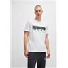 BOSS per uomo. 50512998 Maglietta dritta bianca [3137506], Bianco, Casual, Cotone, Manica corta