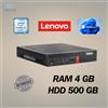 Lenovo PC DESKTOP LENOVO M910Q MINI INTEL I5 RAM 4GB HDD 500GB WIN 11 PRO RICONDIZIONAT