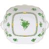 HEREND PIATTO TORTA QUADRATO 28 X 24,5 CM APPONYI VERDE AV 1430