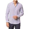 Amirante Antica Sartoria Napoletana Camicia uomo in lino e cotone collo francese slim fit color blu Made in Italy