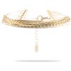 Freddy Bracciale multi-filo in acciaio dorato con catena a spiga