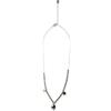Freddy Collana in acciaio silver a sfere con charms nero e strass