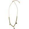 Freddy Collana in acciaio gold a sfere con charms bianco e strass