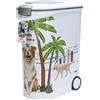 Curver Contenitore per crocchette Curver per cani - Design palme: fino a 20 kg di crocchette (54 L)