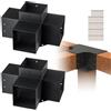 VEVOR Kit Staffe per Pergola 15x15 cm Supporto per Pali in Legno da Carpenteria 2 Staffe Angolari a 4 Vie Kit per Travi Fai da Te per Gazebo, Pergolati da Patio, Cabine, Kit Staffe per Pergola 2 pz