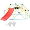 VEVOR Cupola da Arrampicata Geometrica per Bambini da 3 a 9 Anni, Arrampicatoio a Cupola 244 cm con Scivolo, Supporta 272 kg, con Maniglia da Arrampicata, Parco Giochi per Interni ed Esterni,