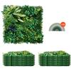 VEVOR Pannelli da Parete in Erba Artificiale 500 x 500 x 50 mm 12 Pezzi, Pannello di Bosso Verde Combinato 3D per Decorazioni Verdi per Interni ed Esterni e Copertura di Recinzione in Edera, Verde