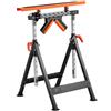 VEVOR Supporto a Rulli, Carico di 200 kg Supporto a Rulli per Troncatrice da Tavolo, Altezza Regolabile 838,2 a 1270 mm per Impieghi Gravosi con Cremagliera e Testa a Rulli Multidirezionale Lucidata