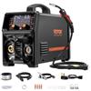 VEVOR Macchina Saldatrice MIG Corrente Uscita 200 A, Saldatrice MIG Sinergica Multiprocesso Portatile Saldatrice MIG Senza Gas Gas MMA Lift TIG 4 in 1 con Tecnologia Inverter IGBT, Schermo LCD