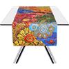 Excelsa Aboriginal Runner da Tavola, 100% Cotone, Cm. 45 x 140, Multicolor