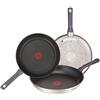 Tefal Daily Cook - Padella Antiaderente in Acciaio Inox Juego de 3 sartenes Nero
