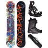 Airtracks Snowboard Set Tavola Diamond Heart Carbon Wide Hybrid Rocker Uomo 160 - Attacchi Master - Scarponi Strong ATOP 45 - SB Bag