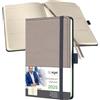 SIGEL C2554 Conceptum Agenda settimanale 2025, motivo beige, 9,5 x 15 cm, copertina rigida, 176 pagine, beige