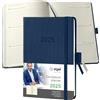 SIGEL C2563 Conceptum Agenda settimanale 2025, circa A6, blu scuro, copertina rigida, 2 pagine = 1 settimana, 176 pagine