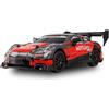 Amewi Drift Racing Car, RC radiocomandato, con illuminazione sottoscocca, 20 km/h, 4 WD 1:24 RTR rosso/nero con telecomando, batteria, cavo di ricarica, accessori