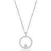 Swarovski Pendente Creativity Circle, bianco, Placcatura rodio