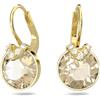 Swarovski Orecchini pendenti Bella V, Taglio Round, Tono dorato, Placcato color oro