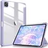 FINTIE Custodia per iPad Pro 11 2022/2021/2020/2018 (4ª/3ª/2ª/1ª Generazione) con Pencil Holder, Antiurto Sottile Leggero Posteriore Trasparente Cover Case, Lilla Viola